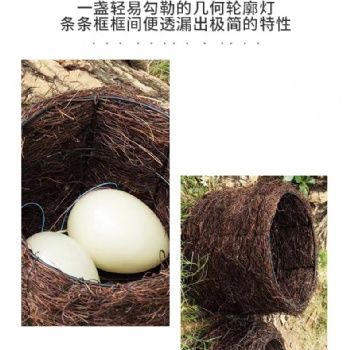 廠家創意仿真鳥窩鳥巢燈 鳥窩戶外樹杈裝飾景觀燈批發