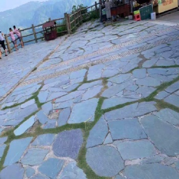 廠家天然青石亂板亂型碎拼板巖不規則青石板公園鋪路文化石