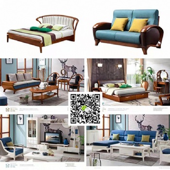 愛上北歐白蠟木現代簡約北歐實木板木胡桃色白色擦金拉絲油漆工藝家具--寶恒家具有限公司