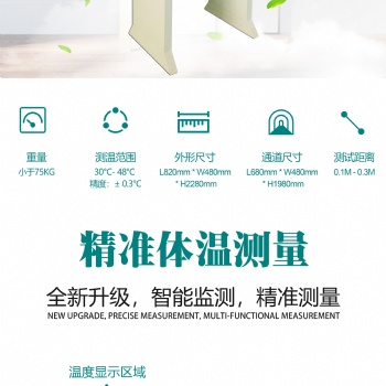 人體測溫數碼安檢門，復工復學必備！