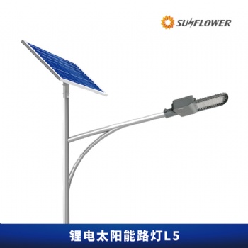 向日葵L5節(jié)能智能型鋰電池6米20W太陽(yáng)能LED路燈廠家