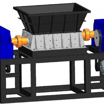 瑞賽爾機械多功能雙軸撕碎機輪胎撕碎鐵團撕碎塑膠料頭撕碎