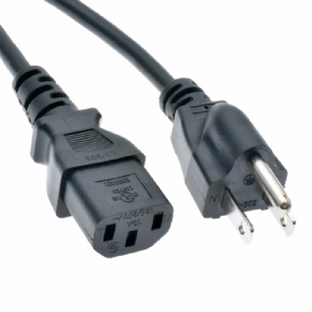 美式三插品字尾電源線
