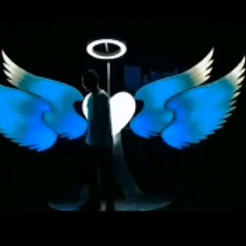 天使之翼網紅燈光美陳裝置 美陳燈光包裝設計 美陳燈光互動展覽道具