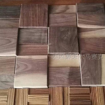 木風(fēng)寨黑胡新古典大木塊背景墻實(shí)木馬賽克木質(zhì)墻板質(zhì)感匠心大氣 C137