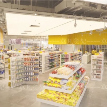 廣州調色師貨架-莫凡貨架道具廠家-調色師貨架彩妝品牌集合店