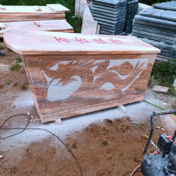 曲陽廠家石雕石棺大理石漢白玉石雕棺材石頭棺木加工