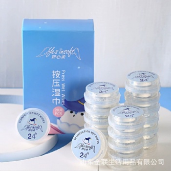按壓濕巾廠家 批發按壓濕紙巾交叉無紡布濕巾定制