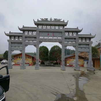 濟寧 景區(qū)牌坊 大型景區(qū)石門樓 古鎮(zhèn)石頭大門定制