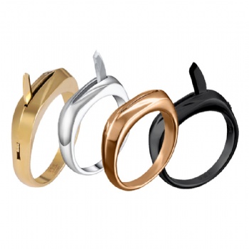 廠家批量現貨供應實用型多功能防狼鈦鋼指尖刃男女生防身自衛戒指