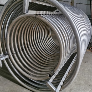 寶雞加工TA2鈦盤管 酸堿罐內置鈦盤管 來圖加工 規格全