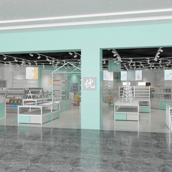 九江飾品貨架廠家設計、精品貨架陳列整齊展示