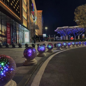 發光擋車柱，發光擋車球