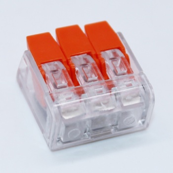 3位LED照明導線緊湊型并線端子 快速電線連接器