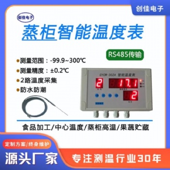 創佳 CYCW-302A 智能溫度表蒸鍋蒸柜高溫蒸汽多點控溫歷史曲線