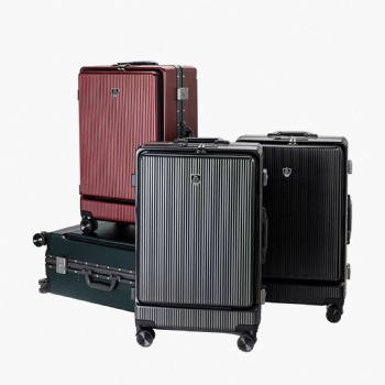 2024依威斯多功能行李箱男商務(wù)旅行箱登機(jī)箱前開(kāi)口拉桿箱拉鏈帶USB充電口